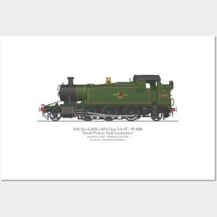 Ex-GWR Small Prairie Class 4575 Tank Locomotive Number 4588 Posters and Art